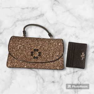 Kate Spade BUNDLE (2) Clutch with Crossbody Strap and Matching Cardholder